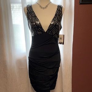Trixxi size 9 black and sequins cocktail dress